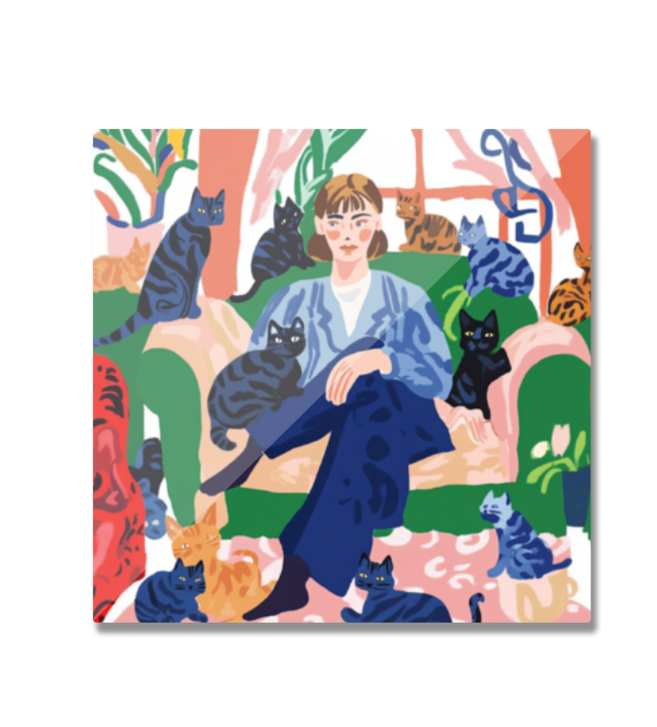 EverythingBoho Cat Mom Fridge Magnet