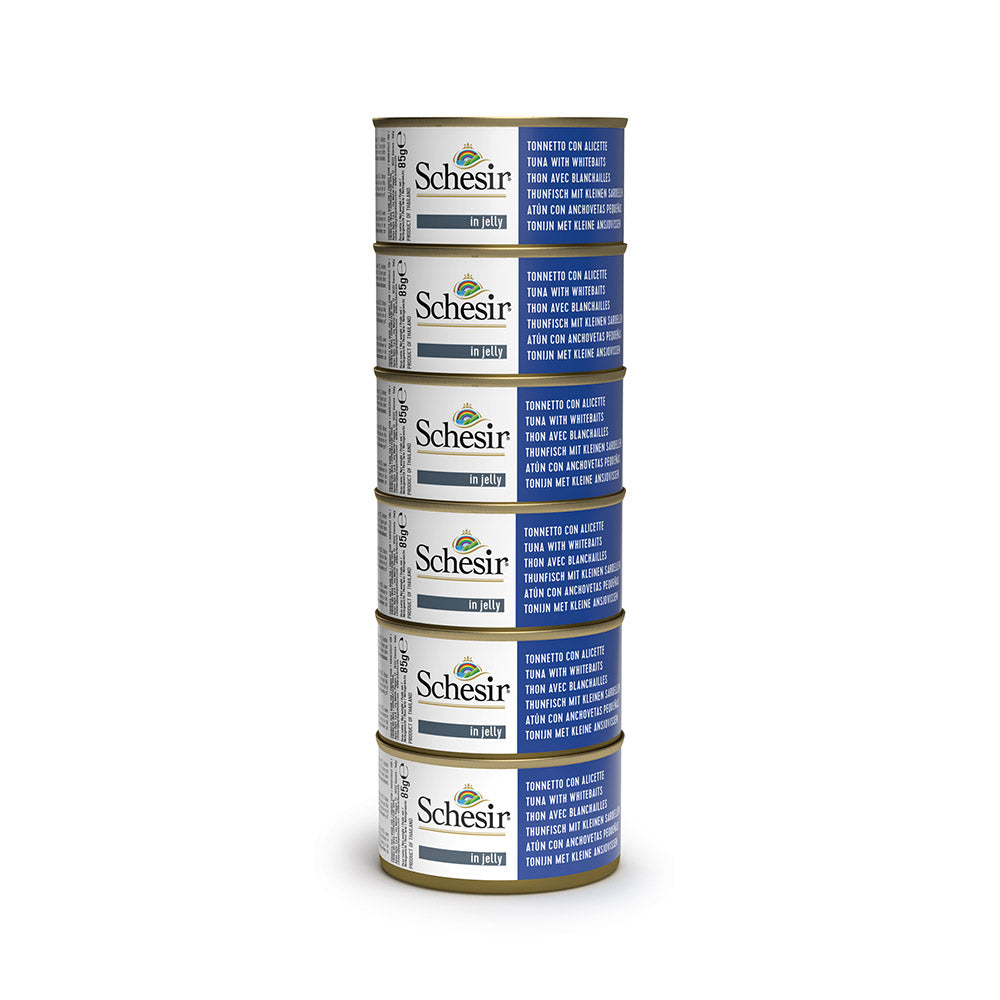 Schesir Tuna In Jelly with Whitebaits Adult Cat Wet Food