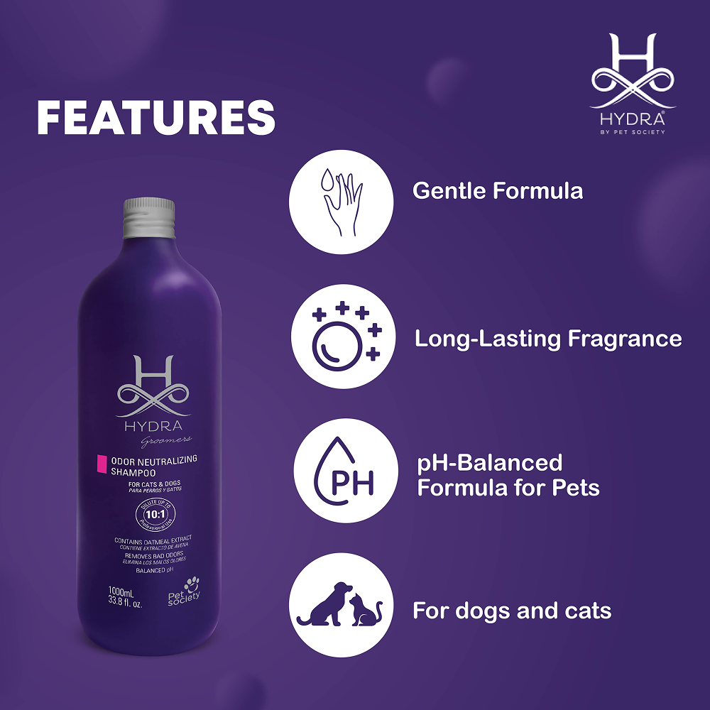 Hydra Groomers Oatmeal Extract Odor Neutralizing Shampoo for Cats & Dogs