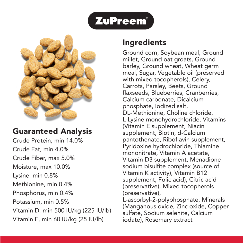 ZuPreem Natural Avian Pellet Diet Medium & Large Bird Food
