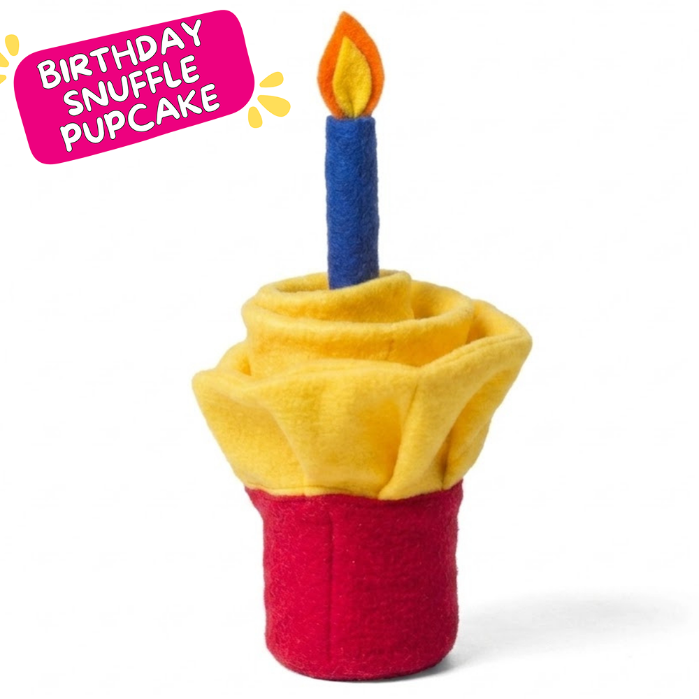 For The Love Of Dog Pink Birthday Snuffle Pupcake Toy for Dogs