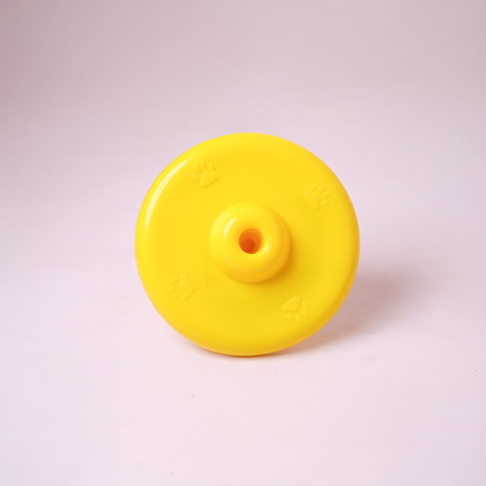 Skatrs Plastic Flyer Frisbee Fetch Toy for Dogs (Yellow)