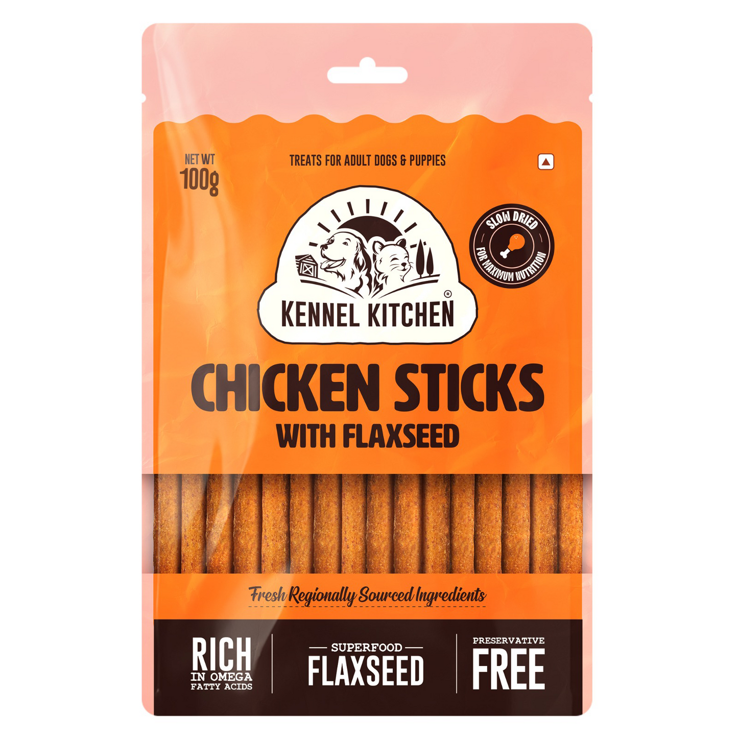 Kennel Kitchen Chicken, Flaxseed, Lamb, Pumpkin, Fish, Turmeric Combo Stick Treats Dog
