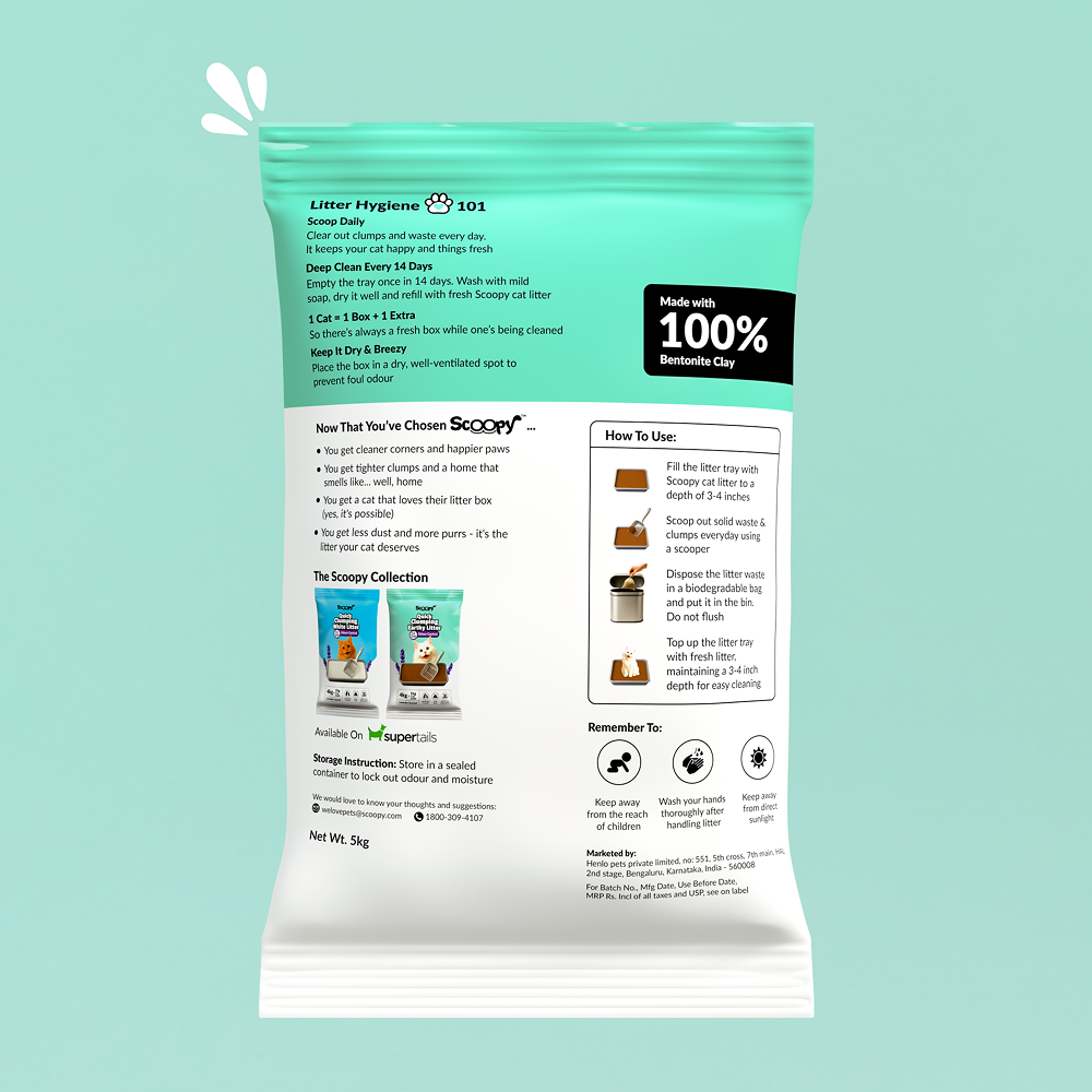 Scoopy Cat Litter | Lavender Scented | 100% Natural Indian Brown Sand