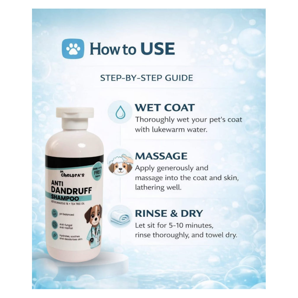 Dr. Chelsea’s Anti Dandruff Shampoo for Dogs & Cats