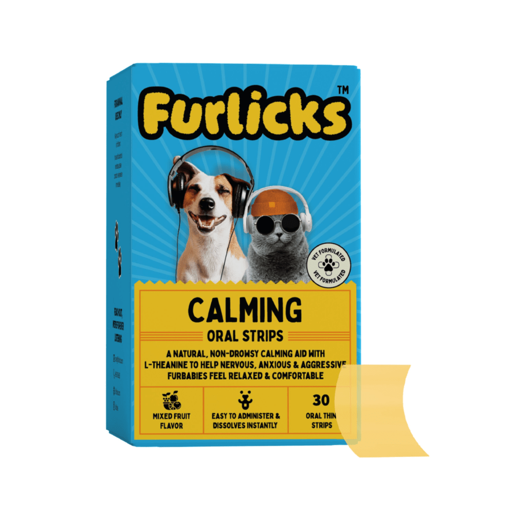 Furlicks Fresh Breath Oral & Calming Aid Health Strips Combo for Cats and Dogs