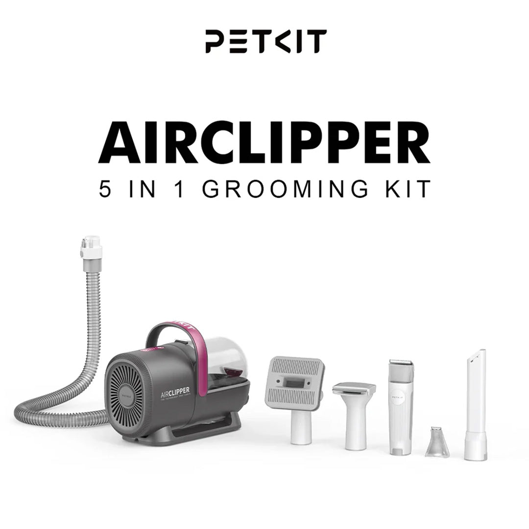 Petkit Professional 5 in 1 Grooming & Hair Vaccum Kit for Dogs and Cats (Grey)