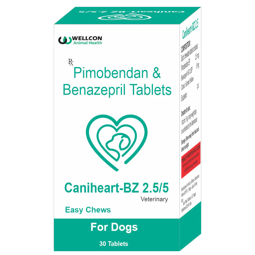 Wellcon Caniheart Bz 5mg Tablet (Pimobendan & Benazepril) for Dogs