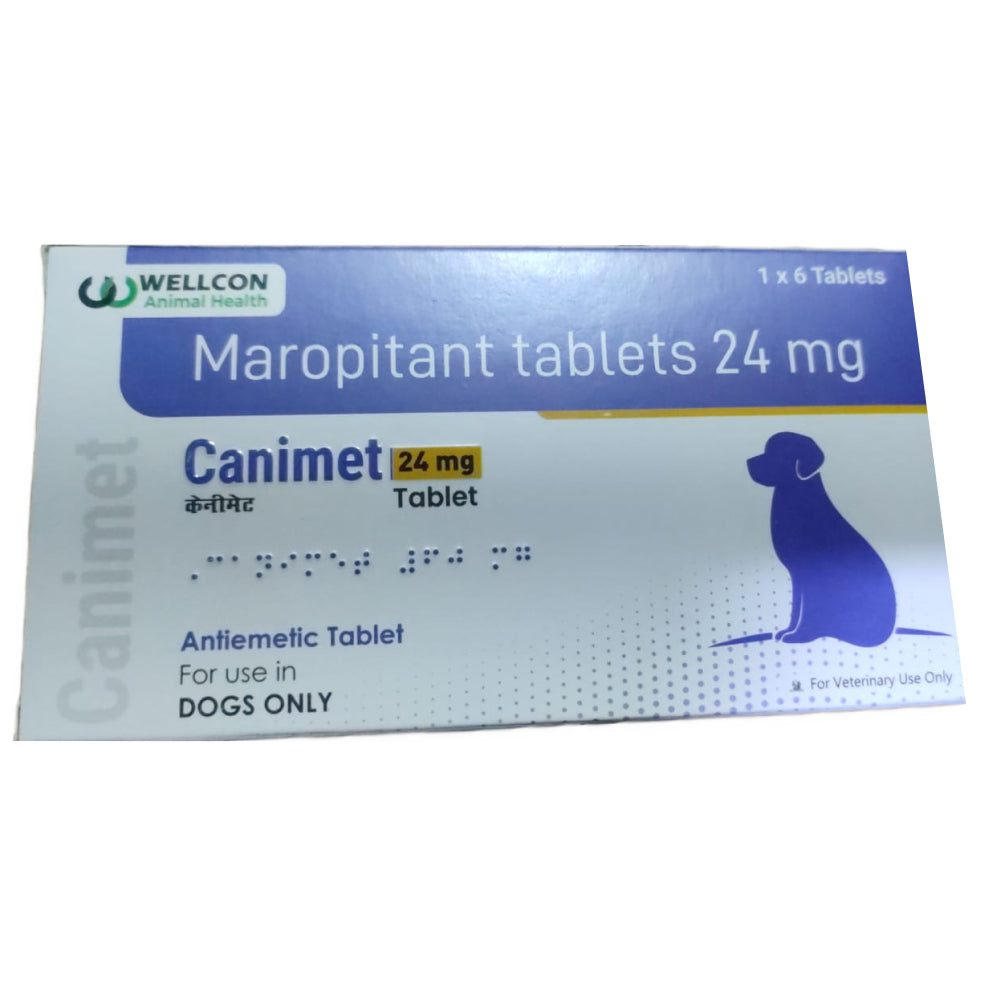 Wellcon Canimet 24mg Tablet (Maropitant) for Dogs