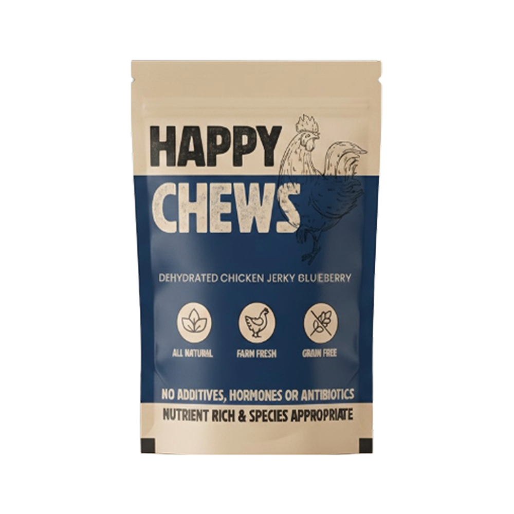 Nootie Happy Chew Dehydrated Blueberry Flavoured Chicken Jerky Dog Treat