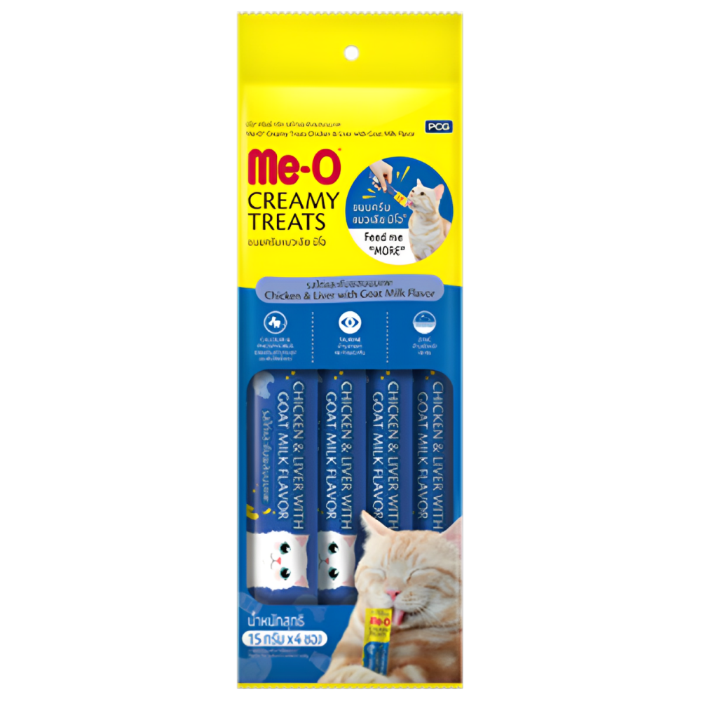 Me O Crab, Chicken, Liver, Goat, Milk, Tuna, Tomato Combo Creamy Treats Cat