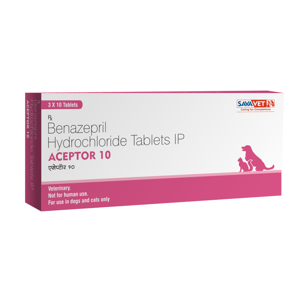 Savavet Aceptor (Benazepril Hydrochloride) 10mg Tablet for Dogs & Cats (10 tablets)