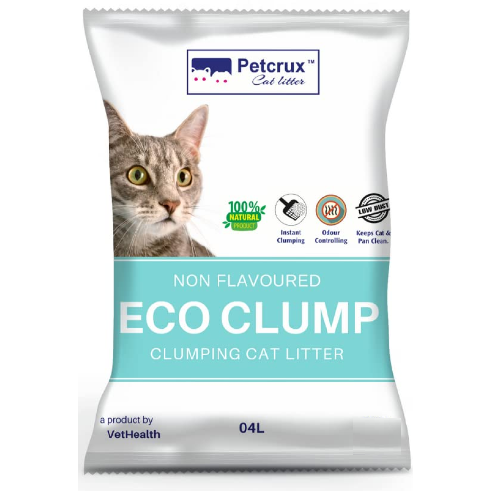 Petcrux Eco Clump Bentonite Unscented Cat Litter (Limited Stocks)