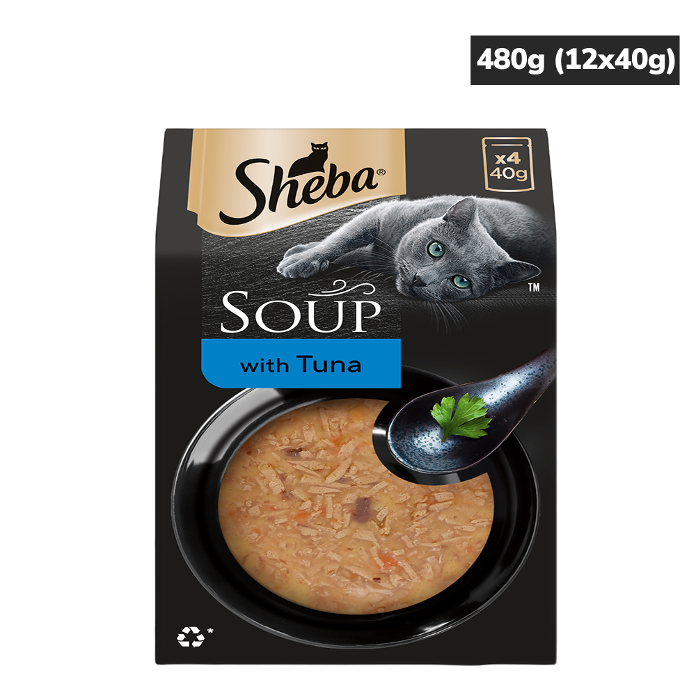 Sheba Soup with Tuna and Chicken and Duo Tuna & Chicken, Salmon & Tuna, Chicken & Salmon Crunchy Combo Adult Cat Treats