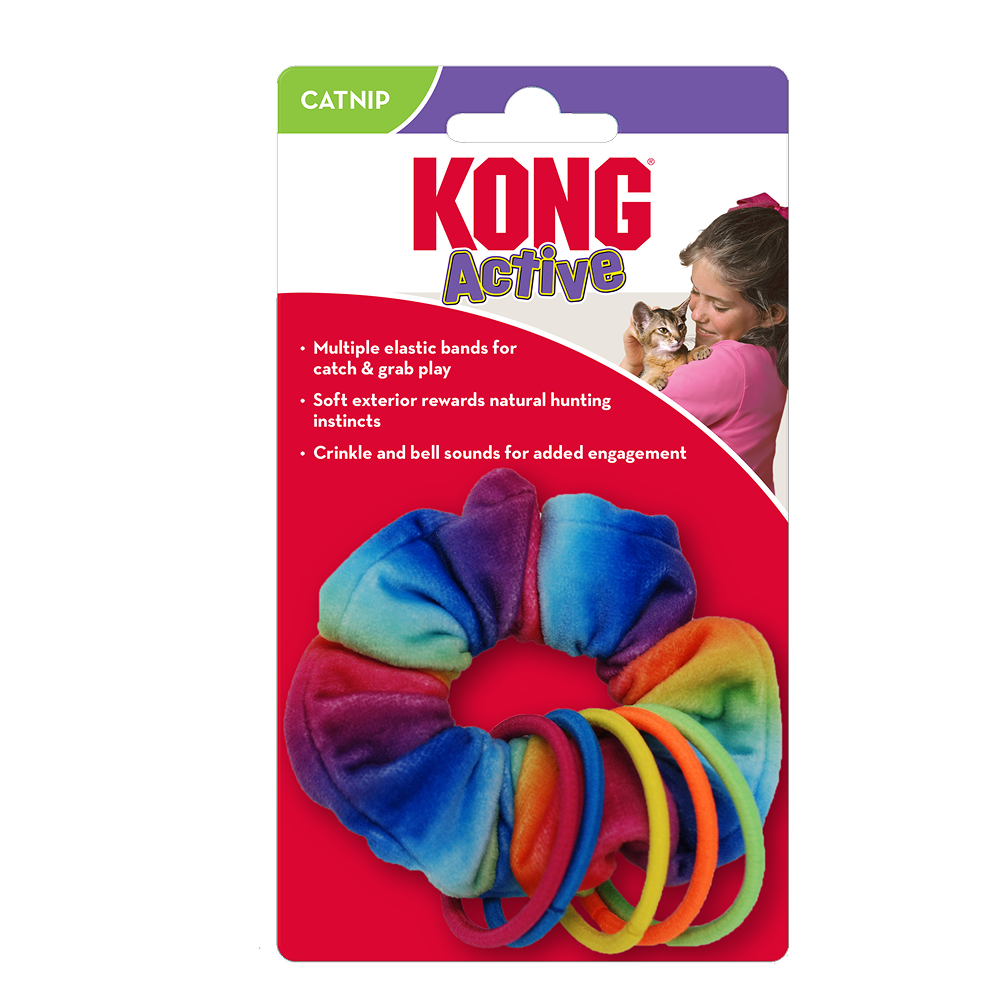 Kong Cat Active Scrunchie Toy for Cats (Multicolour)
