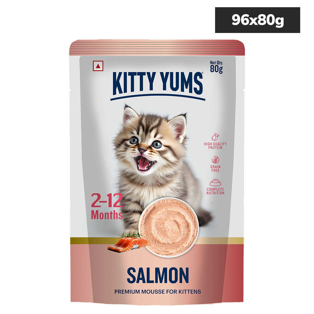 Kitty Yum Salmon and Ocean Fish and Tuna and Chicken Mousse Combo Kitten Cat Wet Food