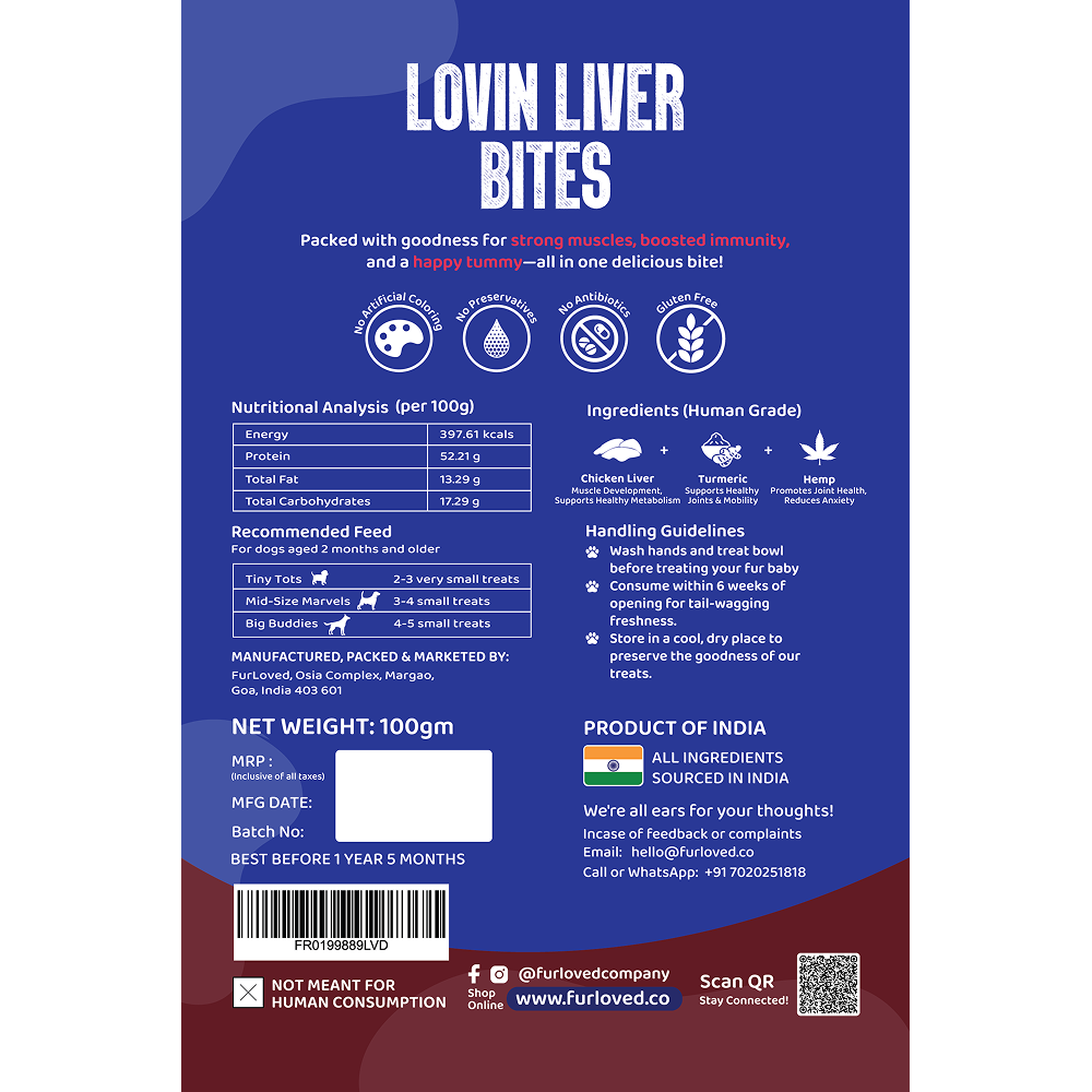 FurLoved Lovin Liver Bites Dog Treats