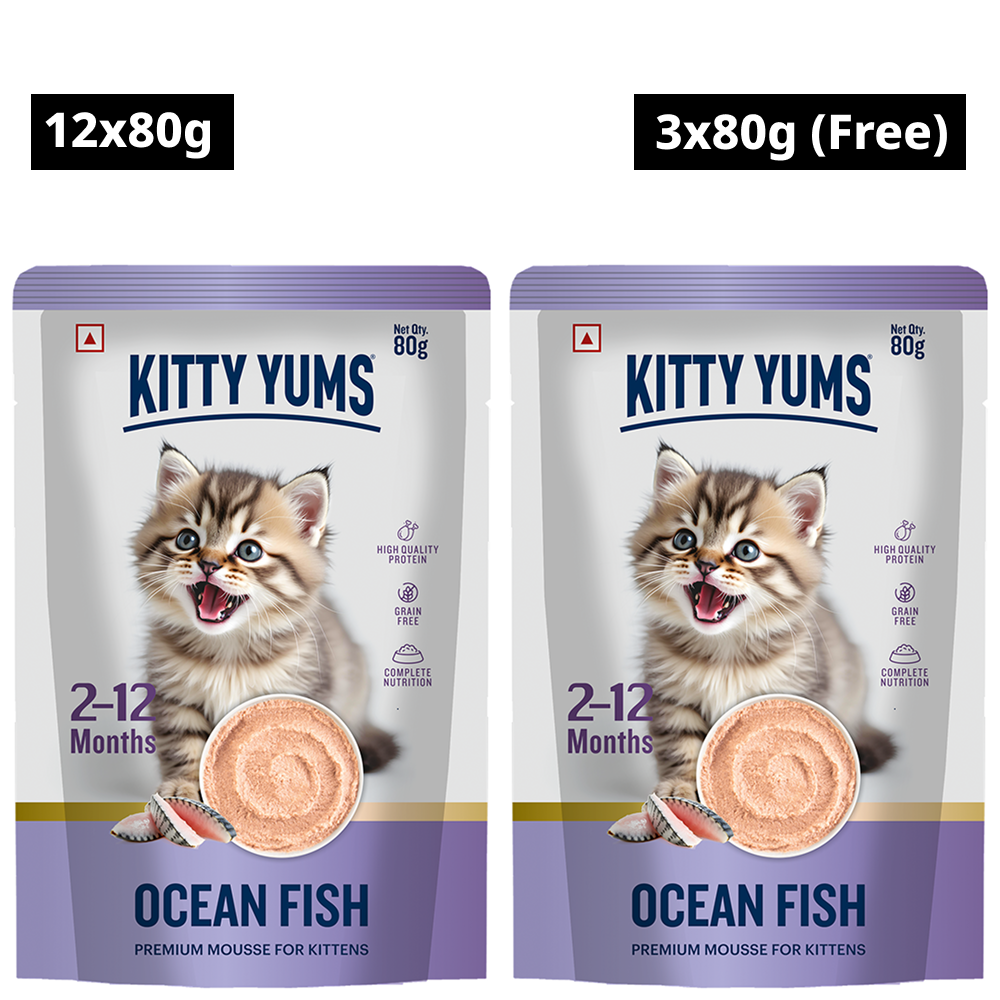 Kitty Yum Ocean Fish Mousse Kitten Cat Wet Food
