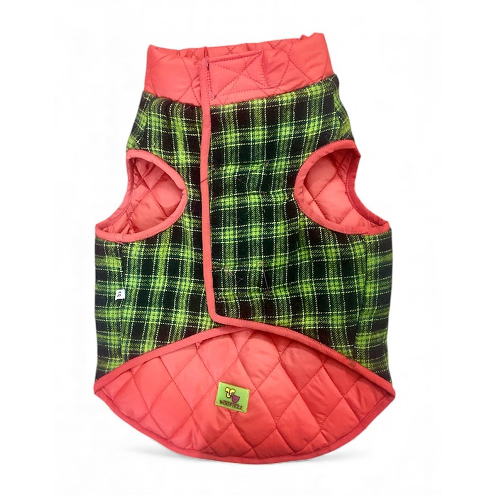 Woofiezz Warm & Comfortable Reversible Winter Jackets for Dogs and Cats (Orange)