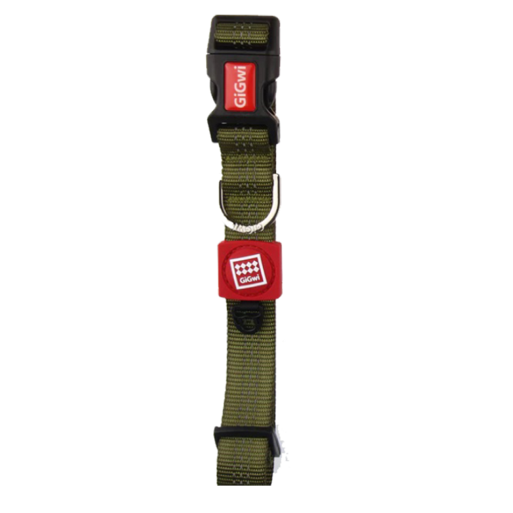 GiGwi Classic Line Collar for Dogs (Olive Green)