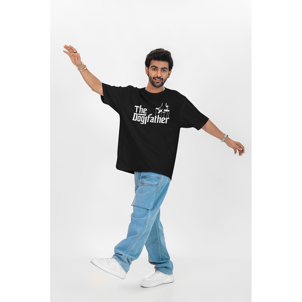 Seek Buy Love The Dogfather Unisex Oversized Tshirt (Black)