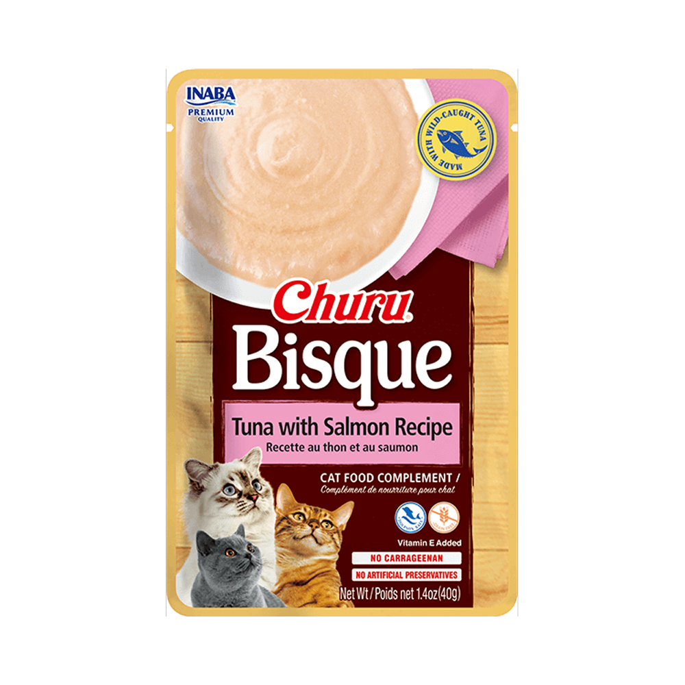INABA Churu Bisque Tuna with Salmon Recipe Cat Treats