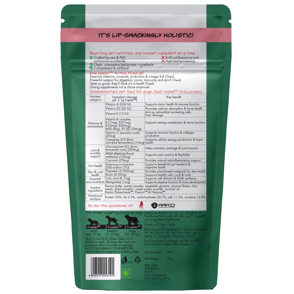 Hope All in One Vegan Vitamins & Joint Support Supplement for Dogs
