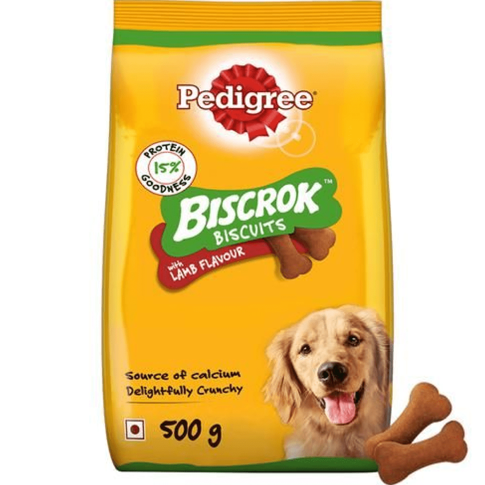 FG - Pedigree Lamb Flavour Biscrok Biscuits Dog Treats (500g)