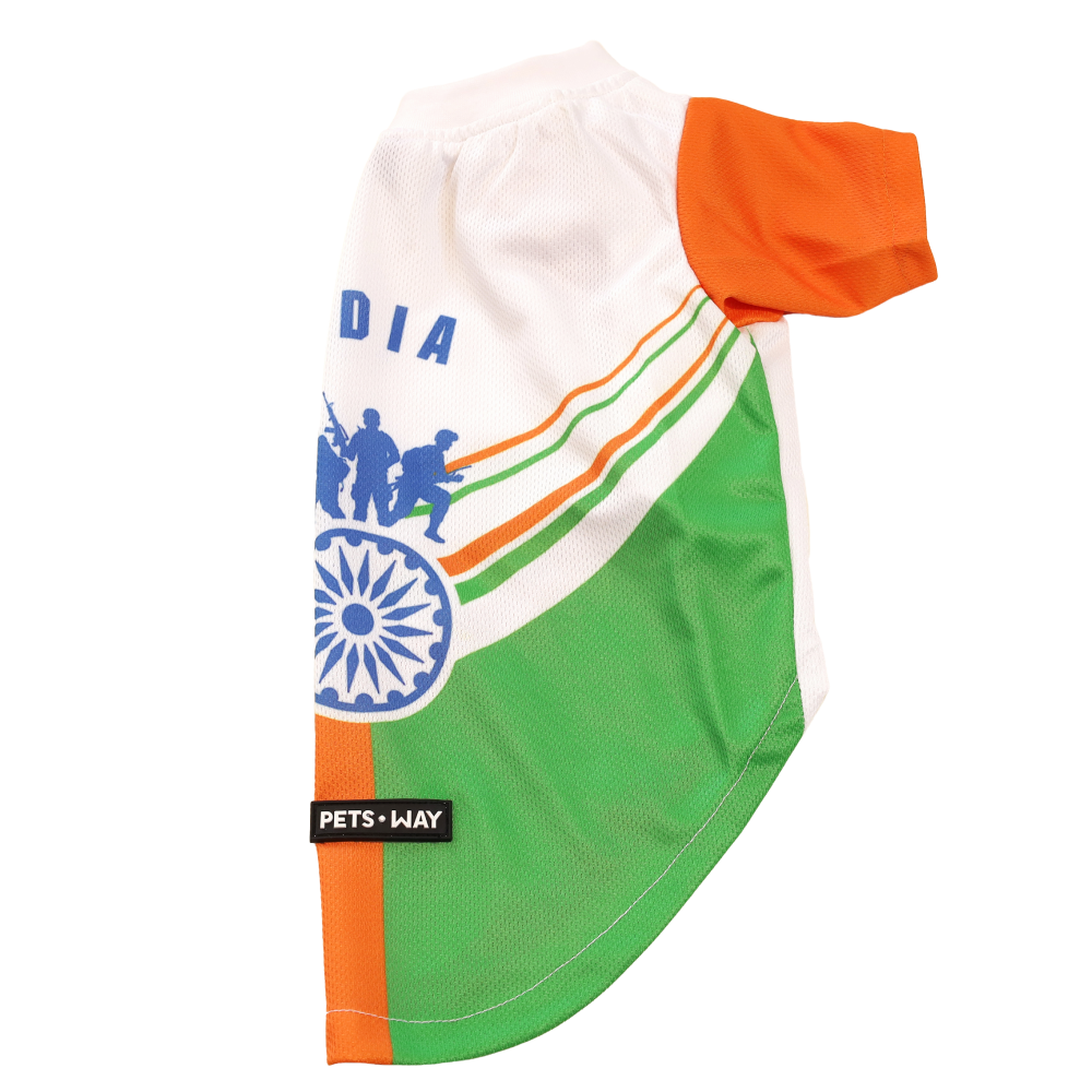 Pets Way Bharat Pride Tshirt for Dogs