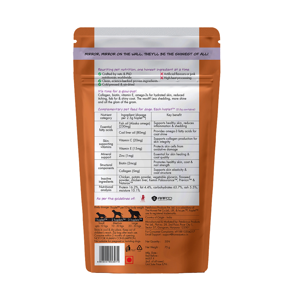Hope Chicken Flavoured Skin+Coat Supplement for Dogs
