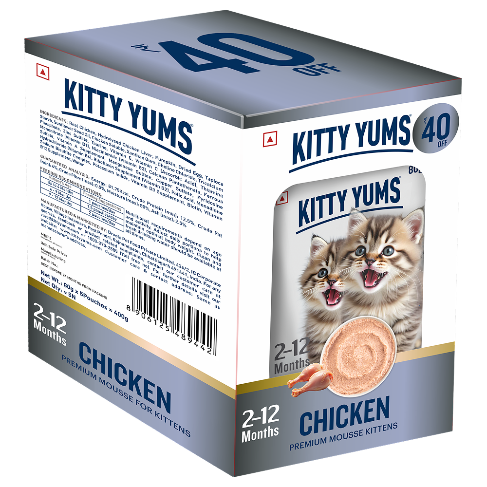 Kitty Yum Chicken Mousse Kitten Cat Wet Food