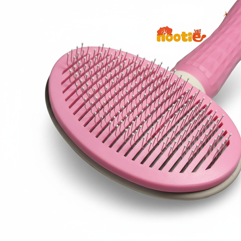 Nootie Slicker Brush for Dogs and Cats (Pink)