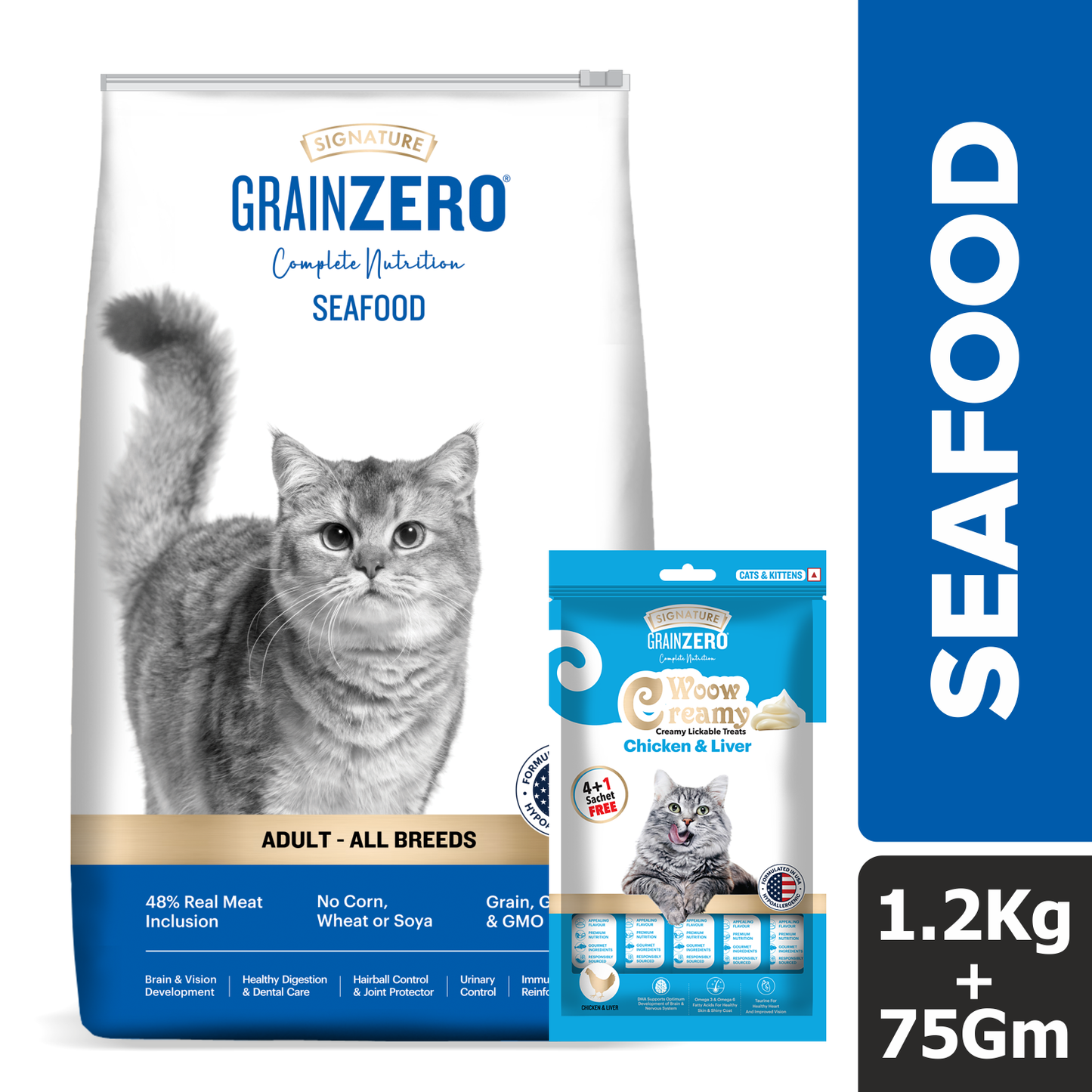 Signature Seafood, Salmon, Tuna Combo Dry Food Cat