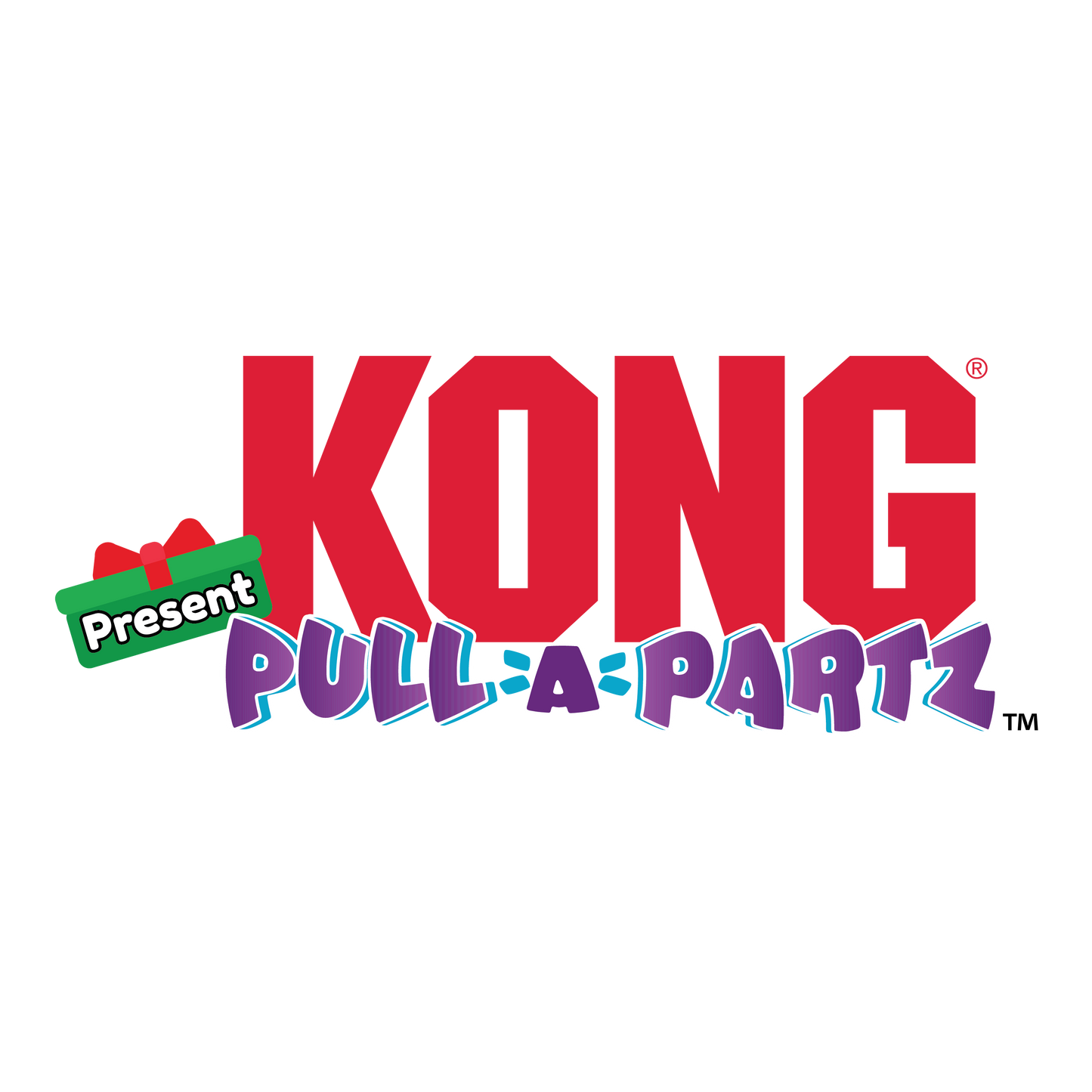 Kong Pull A Partz Present Toy for Cats (Red & Yellow)