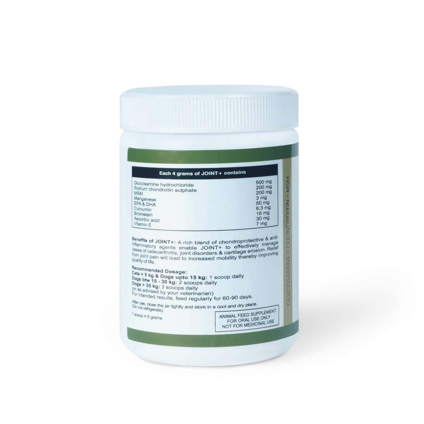 Pet360 Joint+ Glucosamine, Chondrotin & MSM Powder for Dogs & Cats