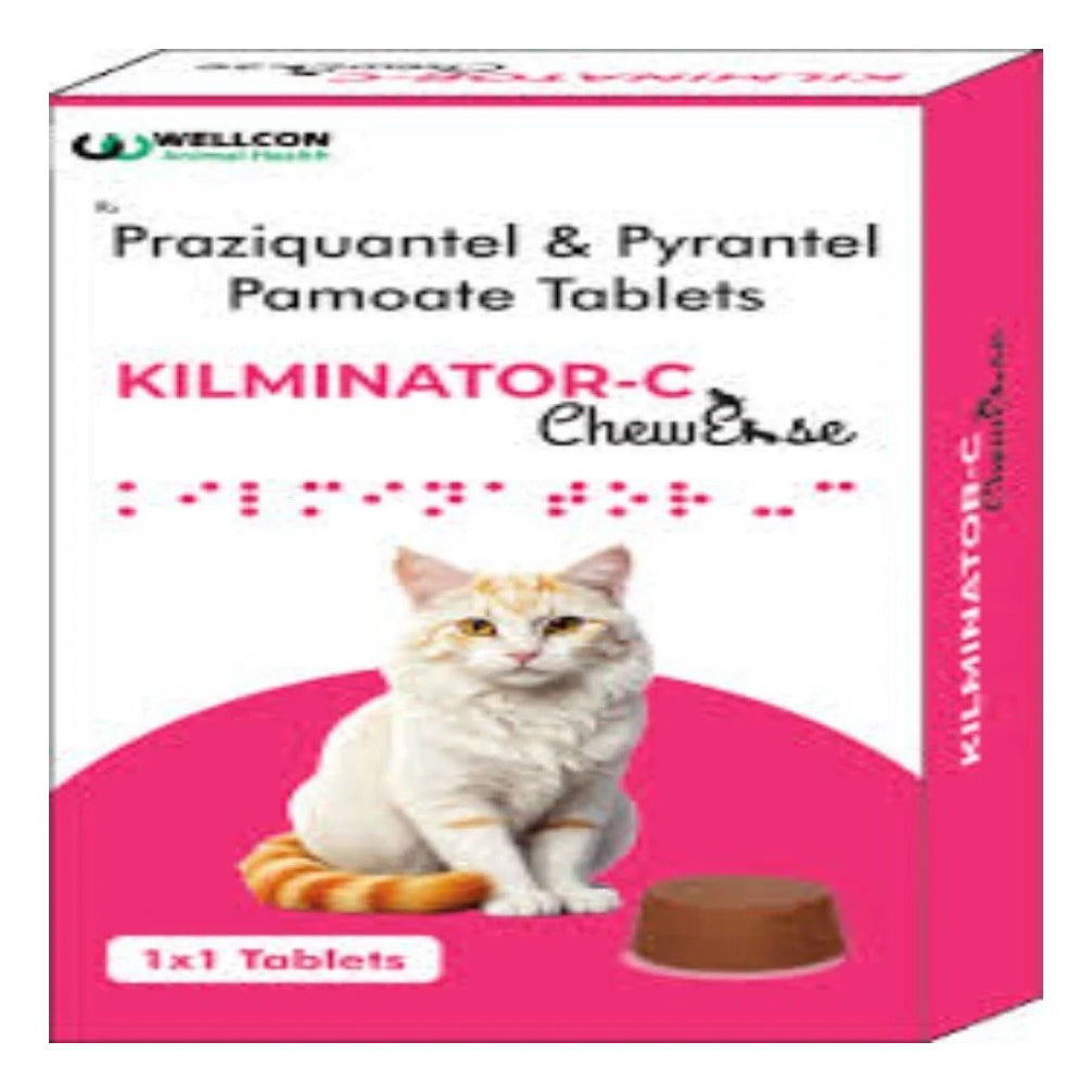 Wellcon Kilminator C Chewesse Dewormer Tablet for Cats