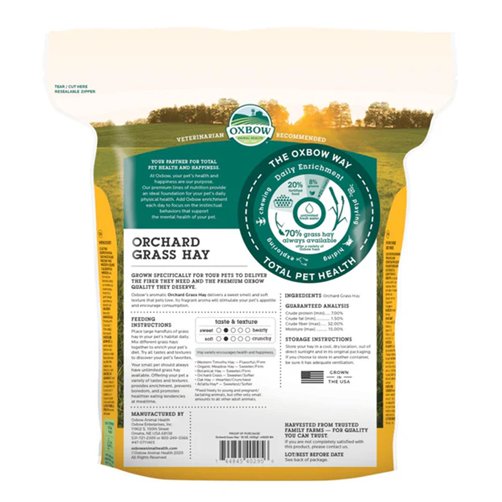 Oxbow Orchard Grass Hay for Rabbits and Guinea Pigs