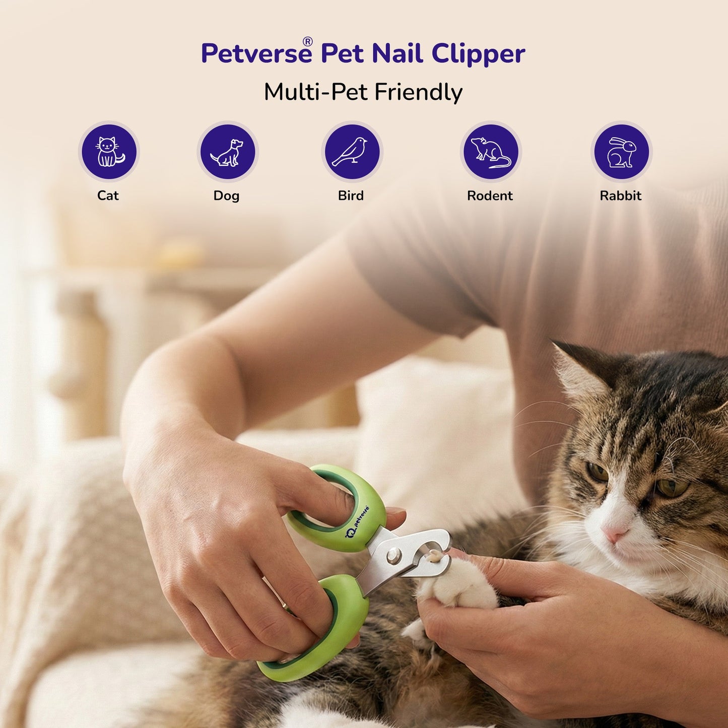 Petverse Built in Safety Guard & Integrated Nail File & Trimmer for Dogs ,Cats & Small Animals