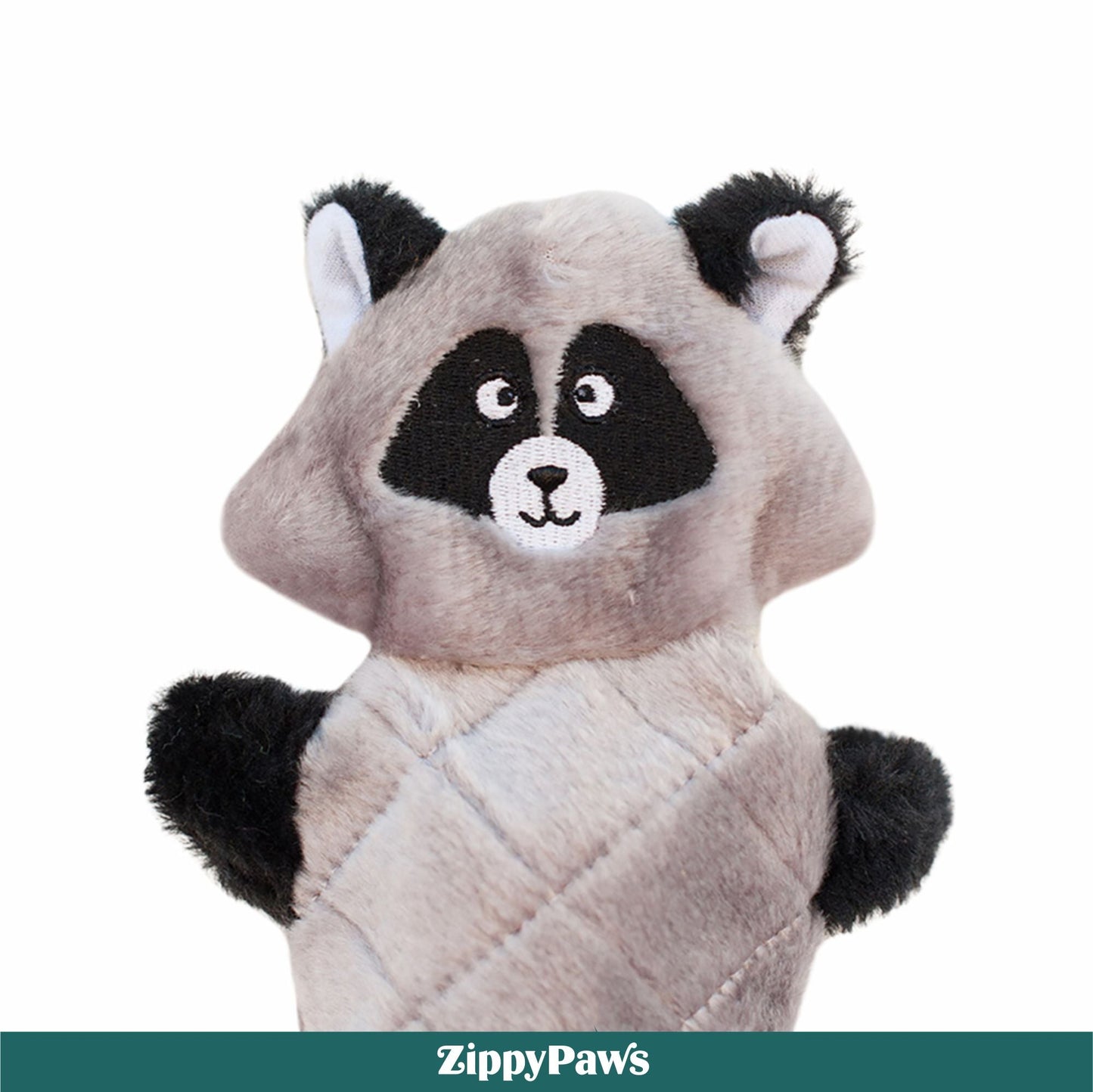 Zippy Paws Raccoon Jigglerz Plush Toy for Dogs