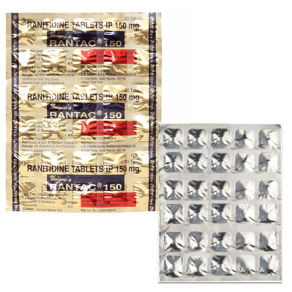 JB Rantac 150mg (Ranitidine) Tablet