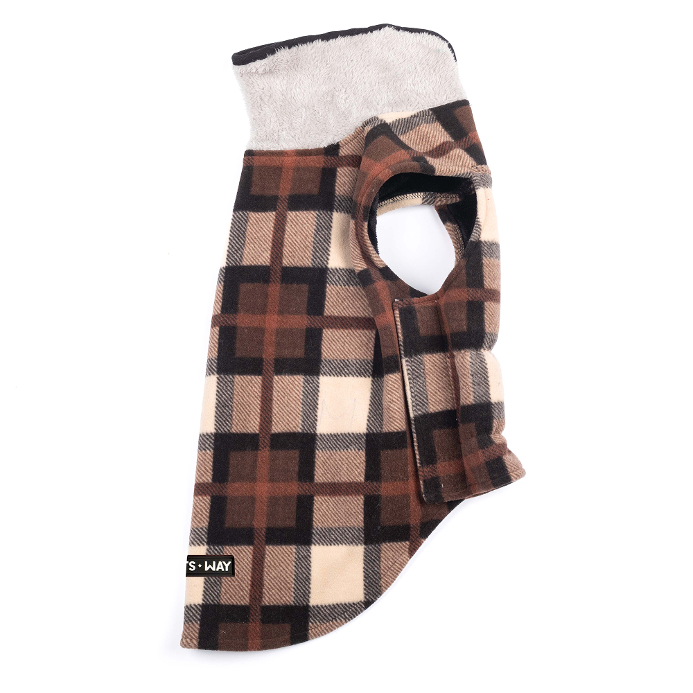 Pets Way Checks Winter Jacket for Dogs (Brownie)