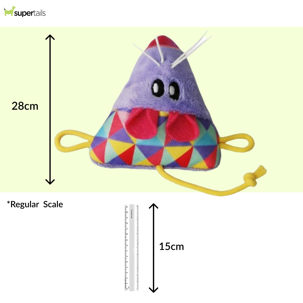 Kong Crackles & Cheez Mouse Toy for Cats (Purple & Yellow)