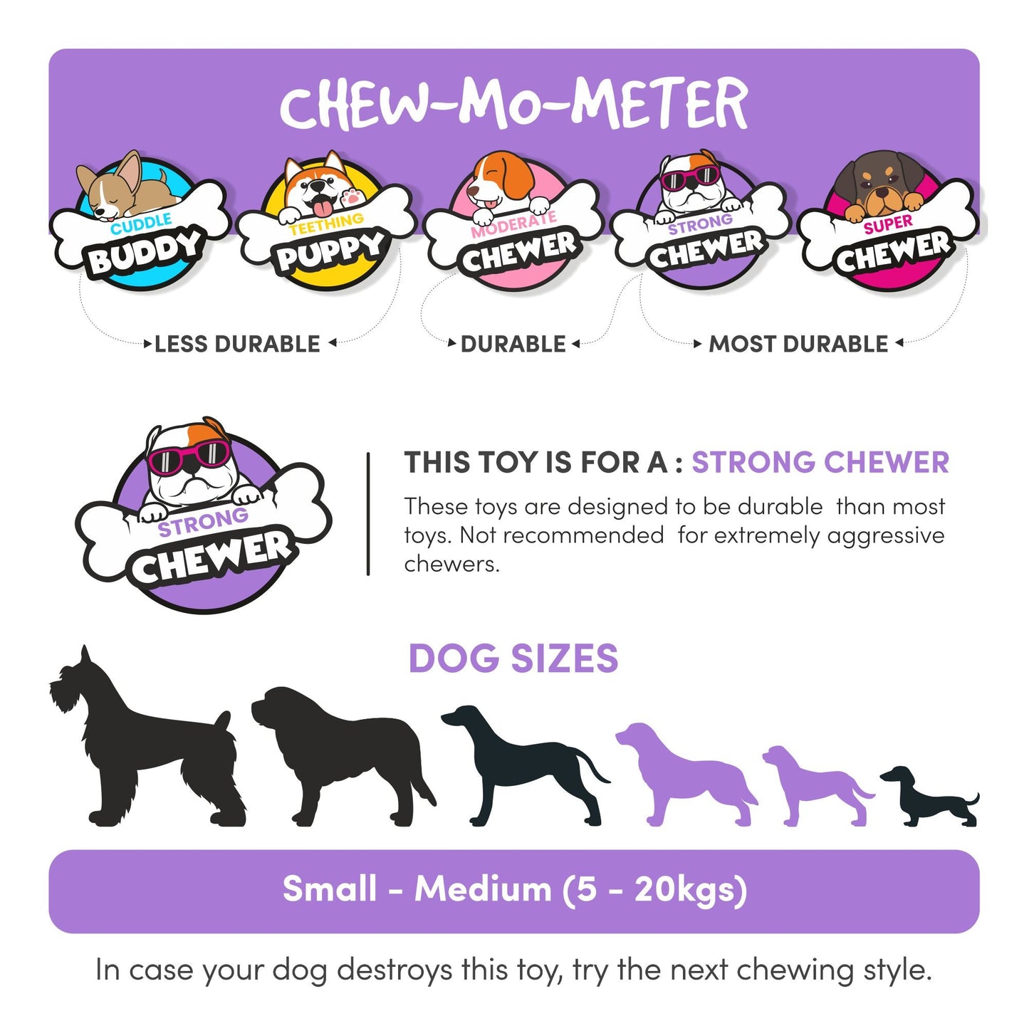 Zippy Paws ZippyTuff Waggle Ball Plush Toy for Dogs