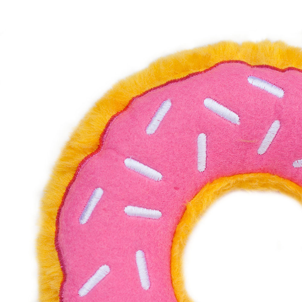 Zippy Paws Strawberry Donutz Plush Toy for Dogs