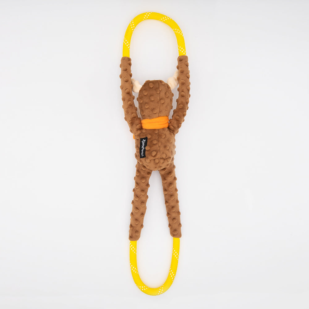 Zippy Paws RopeTugz Moose Plush Toy for Dogs