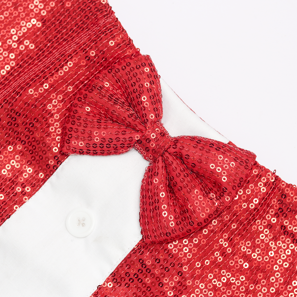 Skatrs Red Tuxedo Party Bandana for Dogs and Cats