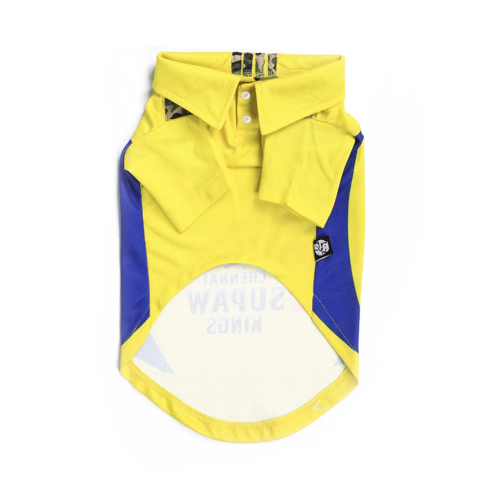 Pets Way Chennai Supaw Kings IPL Jersey for Dogs and Cats (Yellow)| Indian Pet League