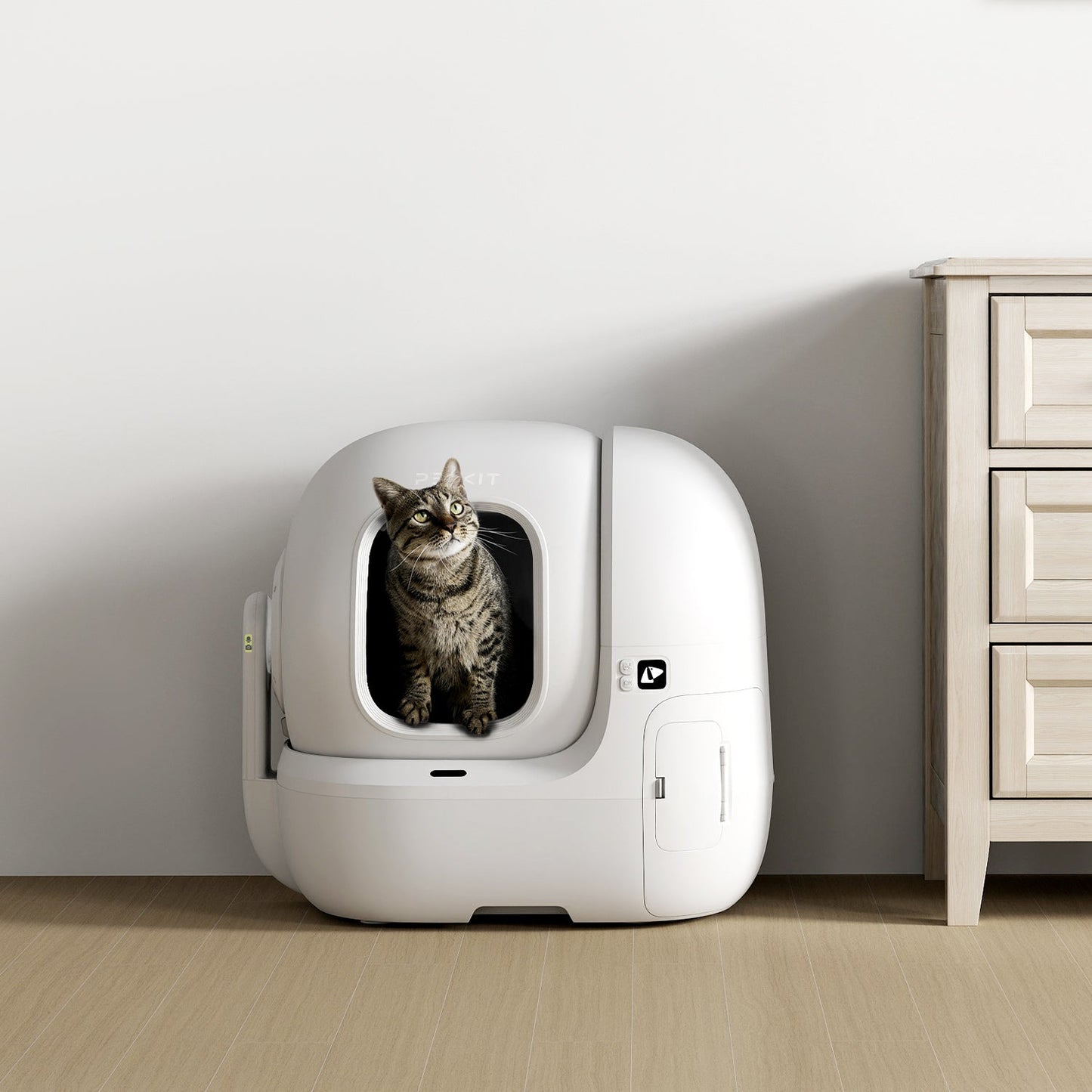Petkit Purobot Max Pro Automatic Self Cleaning Litter Box for Cats (White)