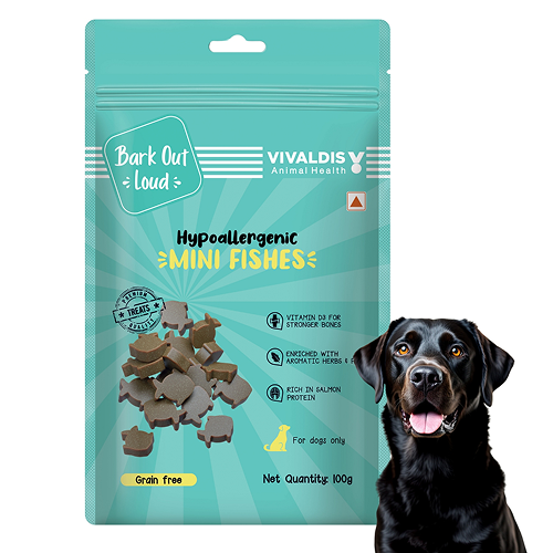 FG - Bark Out Loud by Vivaldis Mini Fishes Grain Free & Hypoallergenic Dog Treats