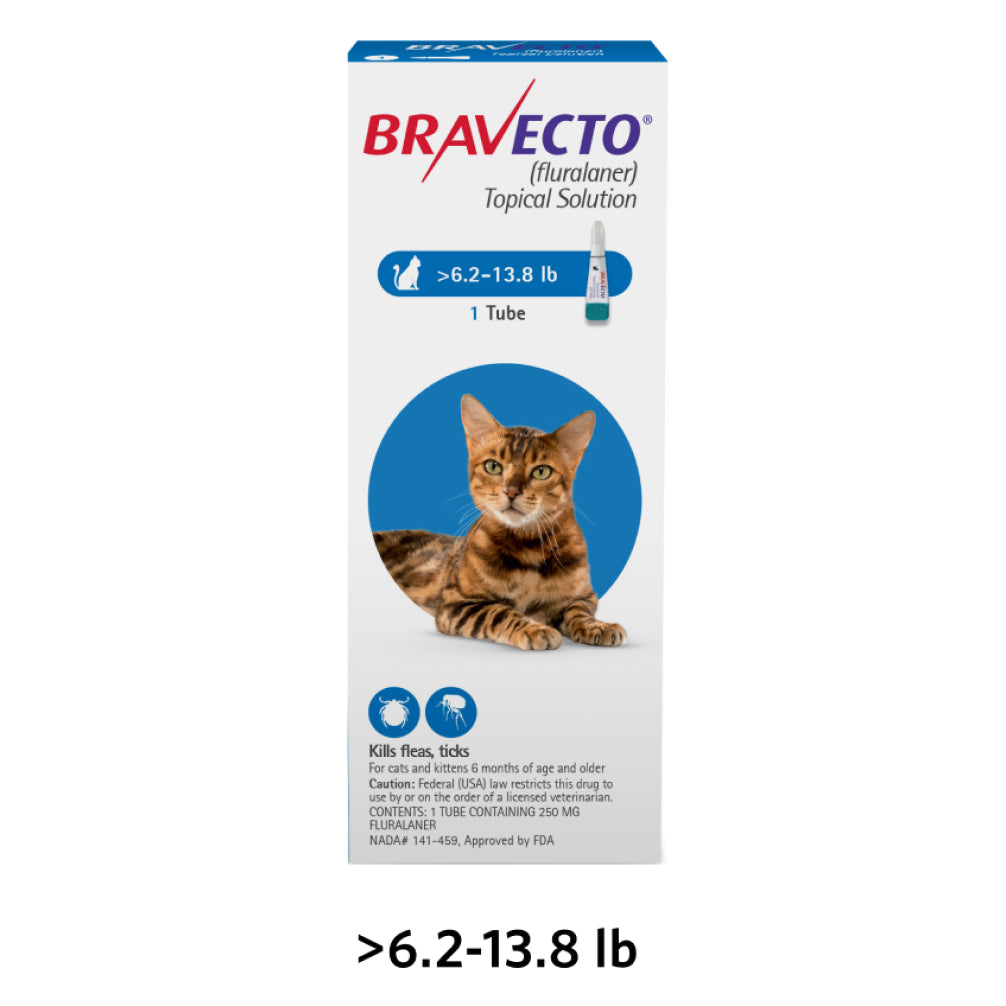 MSD Animal Health Bravecto 250mg (Fluralaner) Spot On Solution for Medium Sized Cats